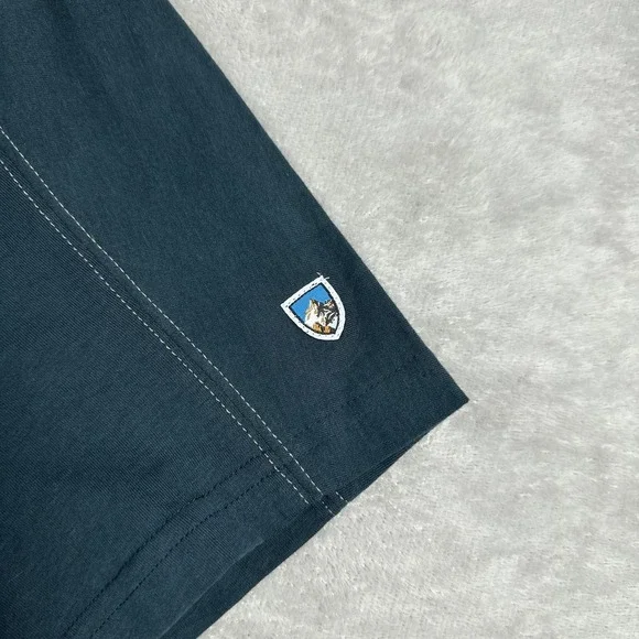 Kuhl Skor Polo Shirt Mens Small Deep River Blue Supima Cotton Casual Outdoors - Picture 5 of 12